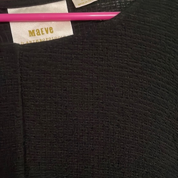 Anthropologie Maeve Black Wide Sleeve Crop Top - Picture 7 of 7